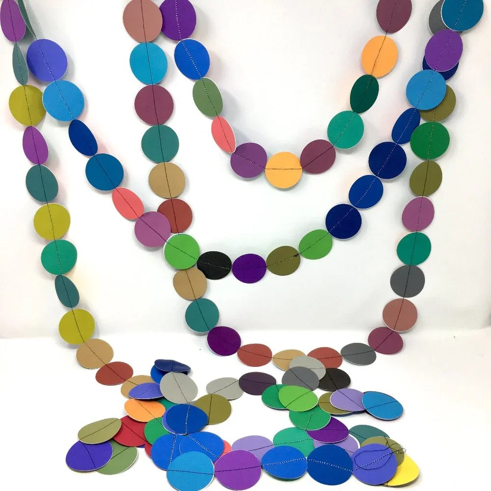 Multi-Colored Color-Aid Paper Large Round Circle Party Extra Long Garland